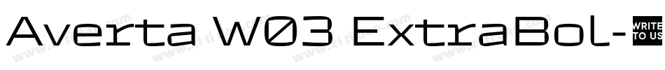 Averta W03 ExtraBol字体转换